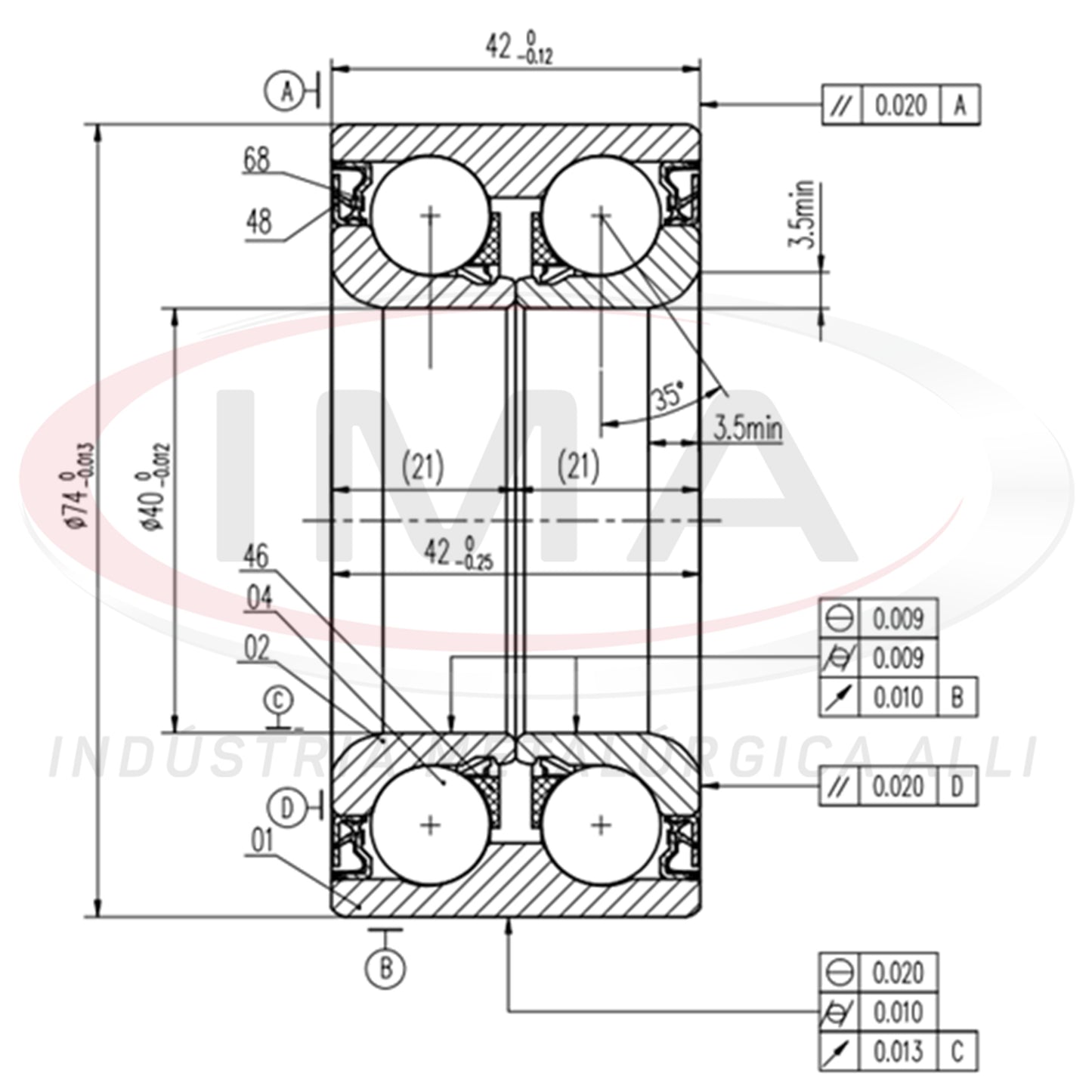 Double Front Wheel Bearing