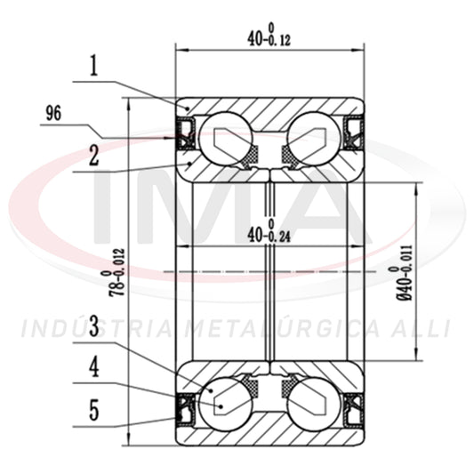 Front Wheel Bearing with Dual ABS