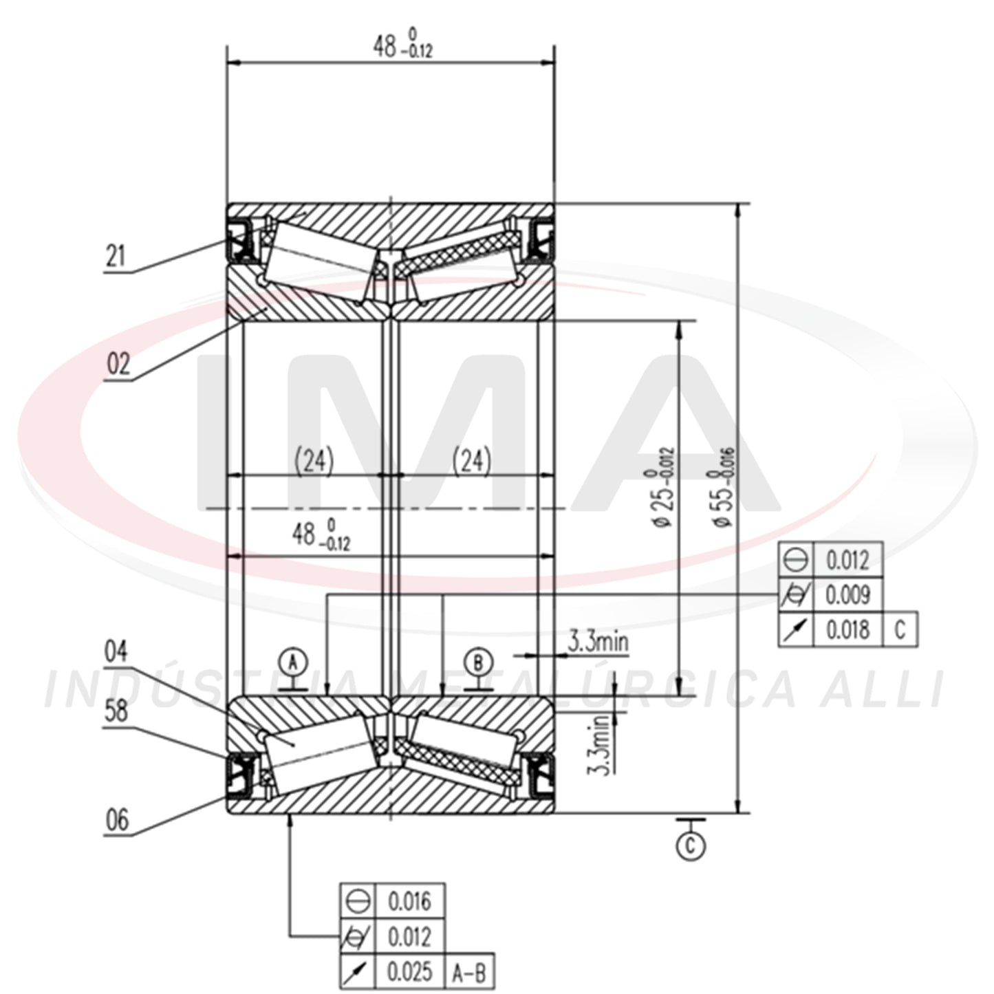 Double Roller Rear Wheel Bearing