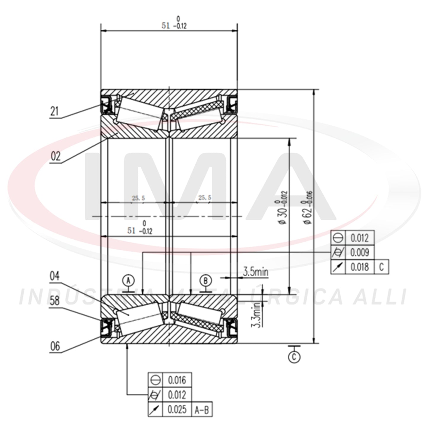 Double Roller Rear Wheel Bearing