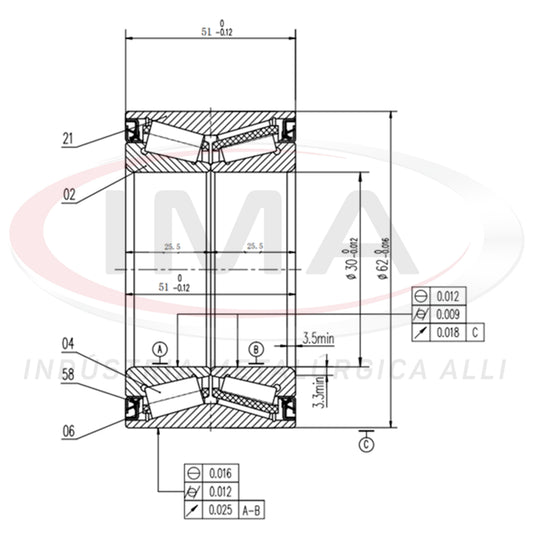 Double Roller Rear Wheel Bearing