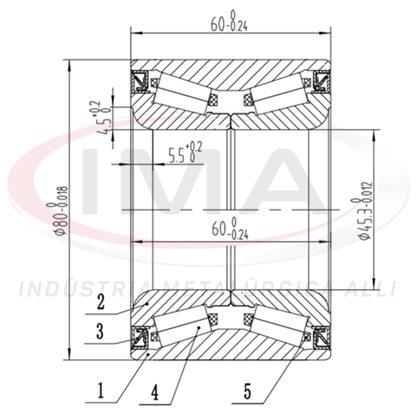 Double Roller Rear Wheel Bearing