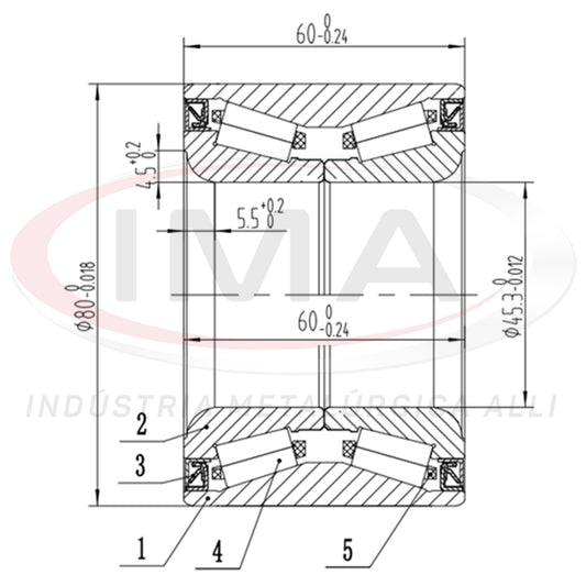 Double Roller Rear Wheel Bearing