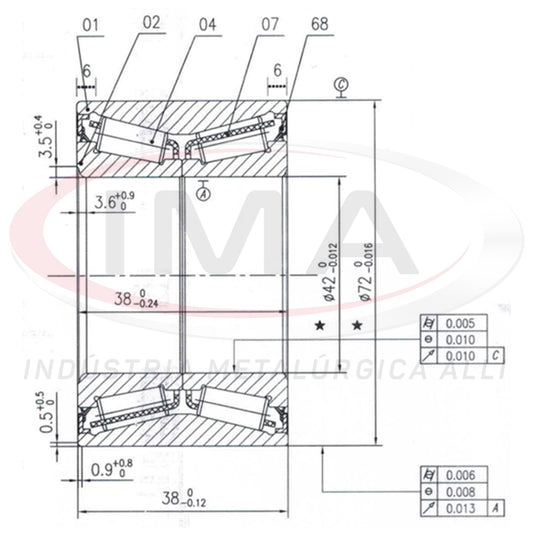 Double Front Wheel Bearing