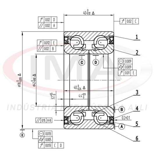 Double Front Wheel Bearing