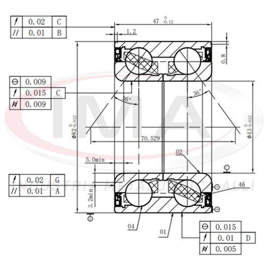 Rear Wheel Bearing with Dual ABS