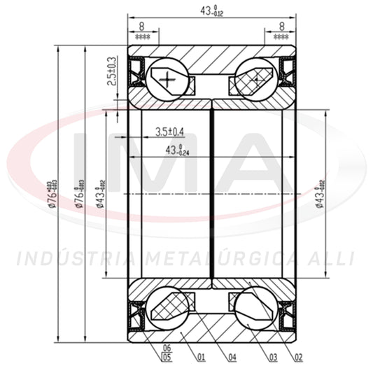 Double Front Wheel Bearing