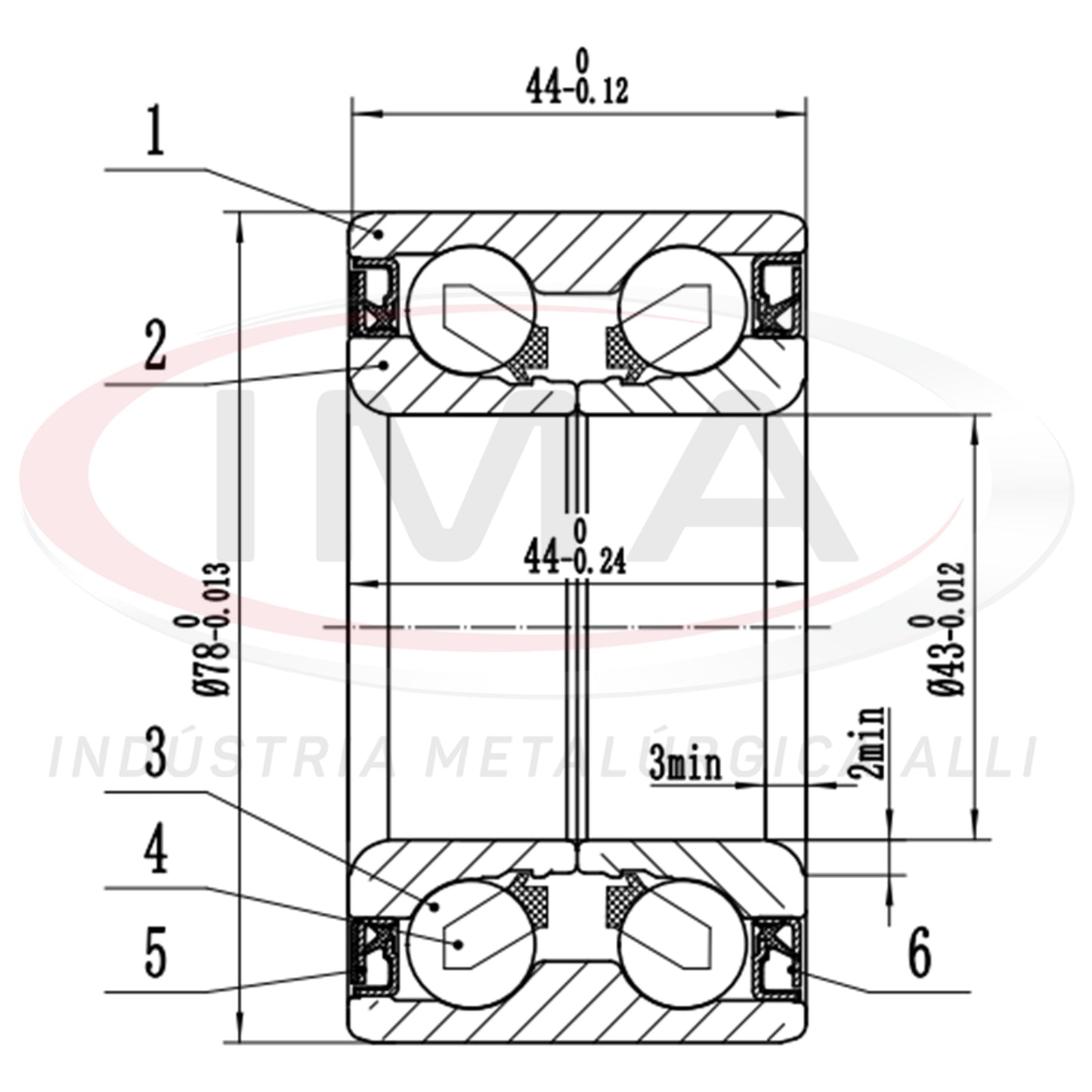 Front Wheel Bearing with Dual ABS
