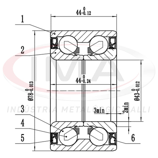 Front Wheel Bearing with Dual ABS