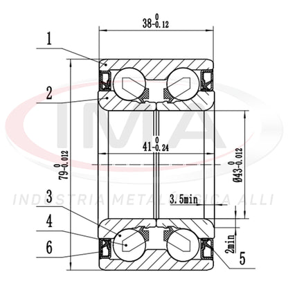 Front Wheel Bearing with Dual ABS