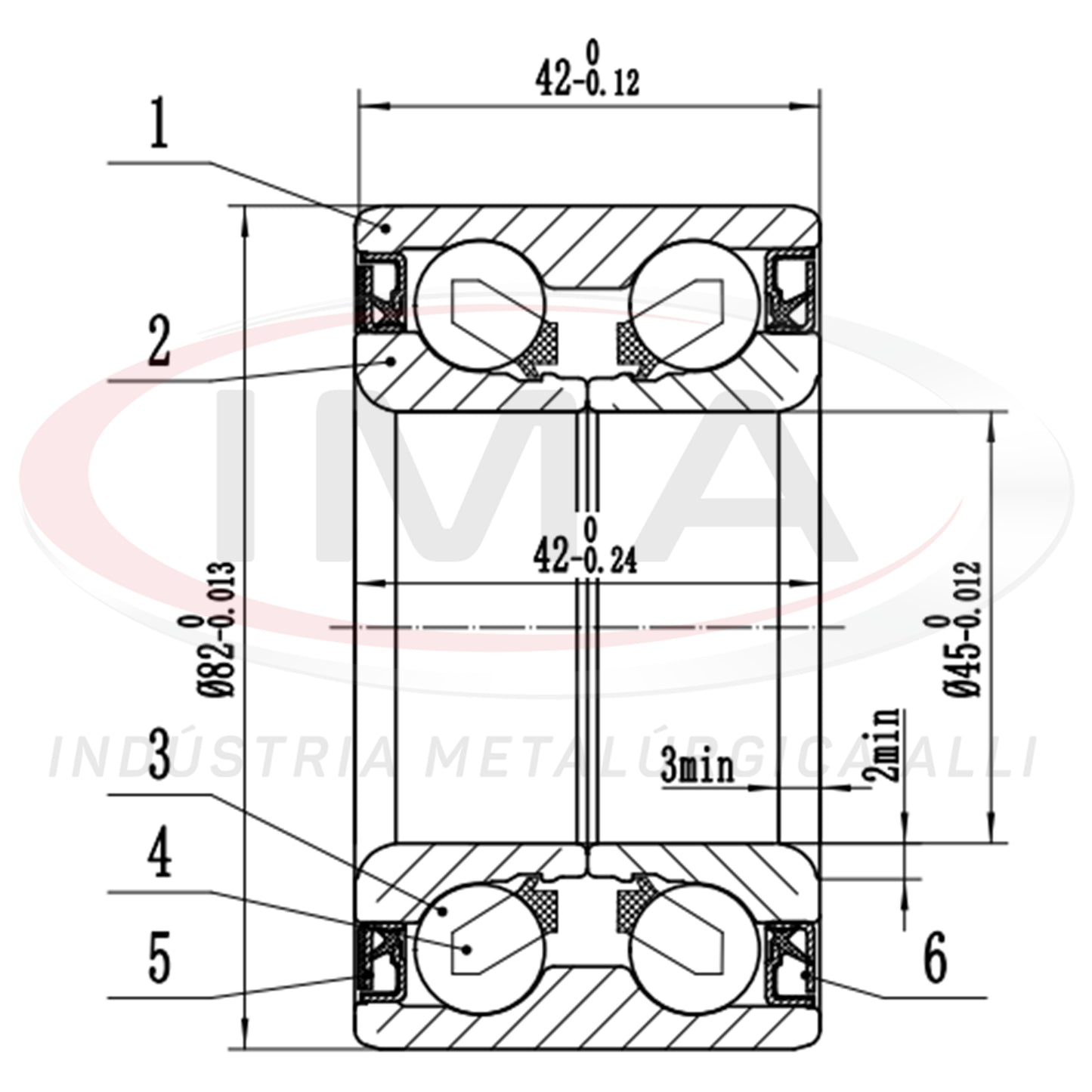 Front Wheel Bearing with Dual ABS