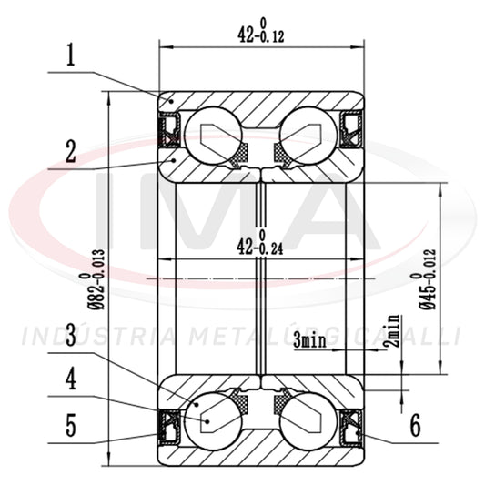 Front Wheel Bearing with Dual ABS