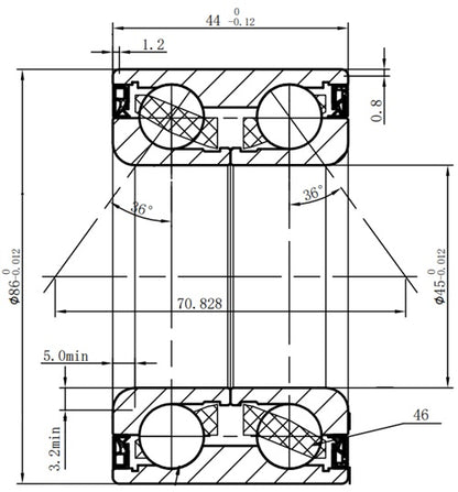Front Wheel Bearing with Dual ABS
