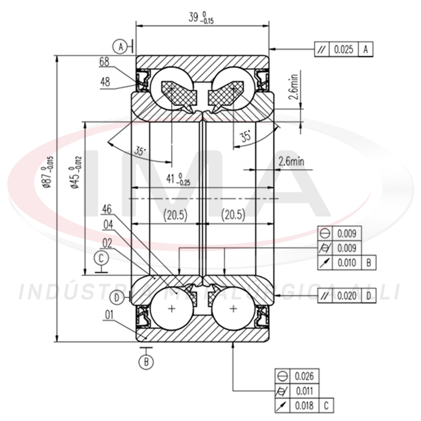 Double Front Wheel Bearing