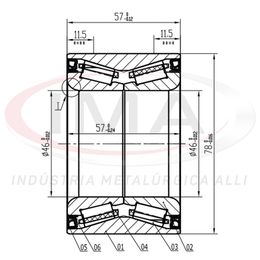 Double Roller Rear Wheel Bearing
