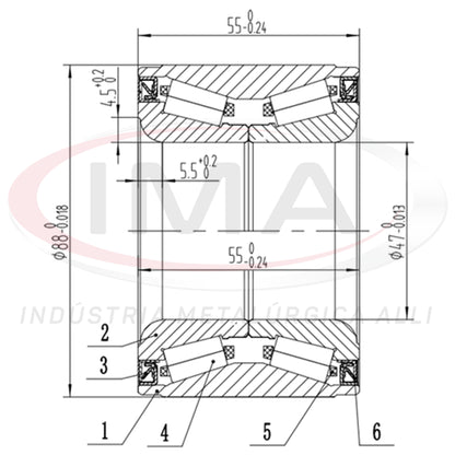 Rolamento Roda Dianteira C/ABS DUPLO