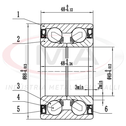 Front Wheel Bearing with Dual ABS