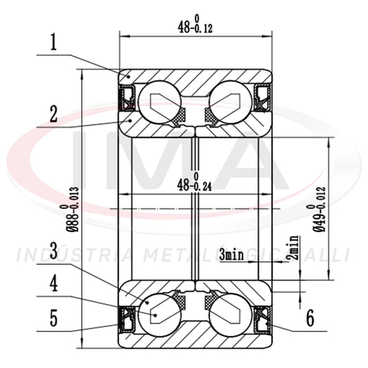 Front Wheel Bearing with Dual ABS