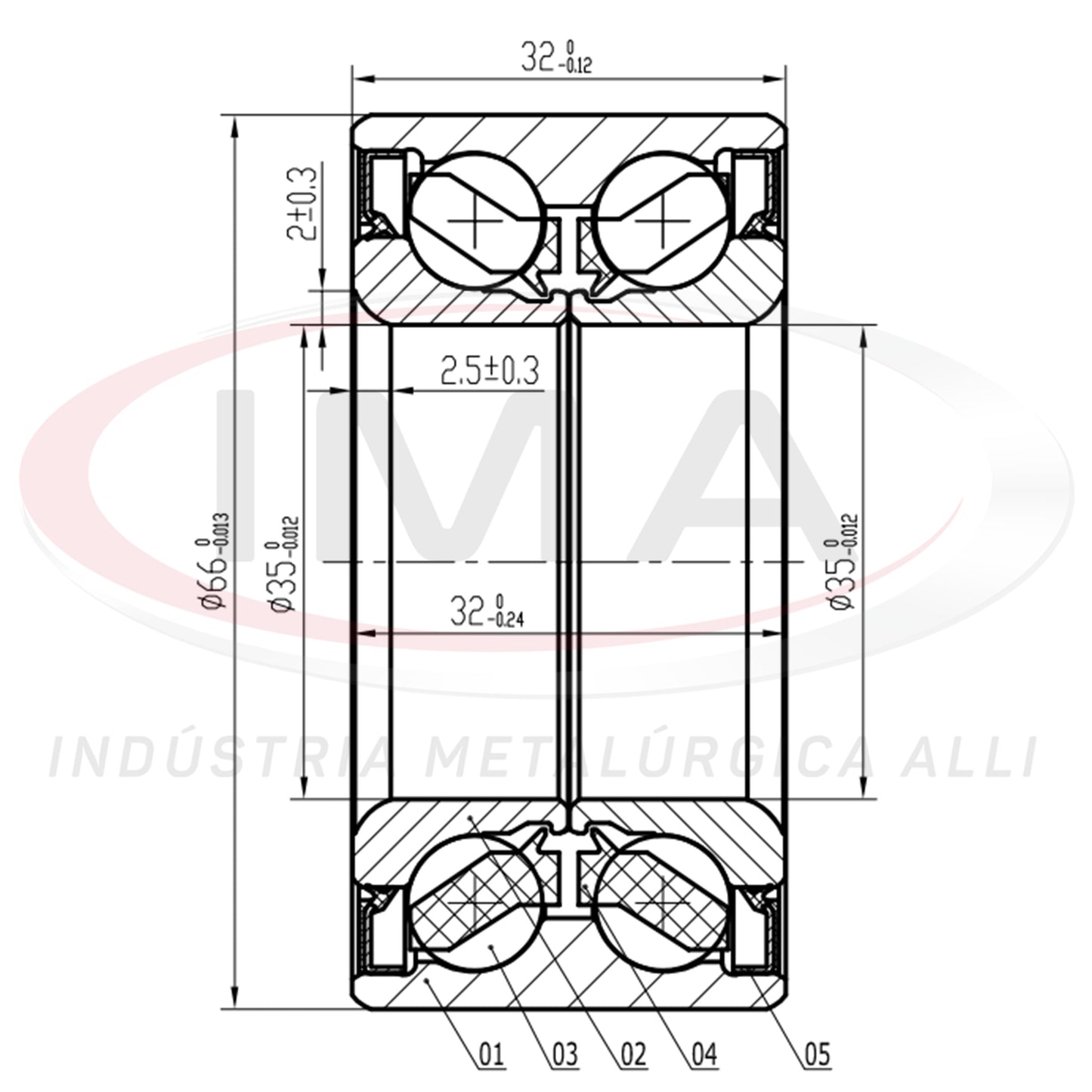 Double Front Wheel Bearing