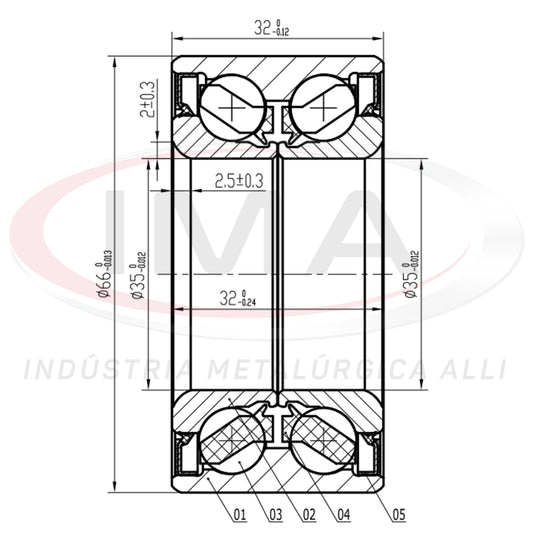 Double Front Wheel Bearing