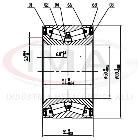 Double Roller Rear Wheel Bearing
