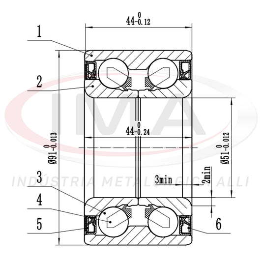 Front Wheel Bearing with Dual ABS