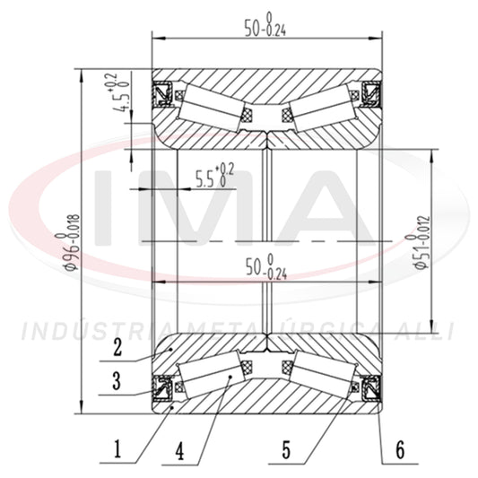 Front and Rear Wheel Bearing with ABS, Double Roller Bearing