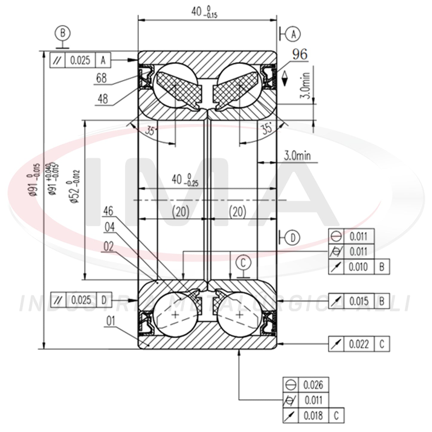 Front Wheel Bearing with Dual ABS