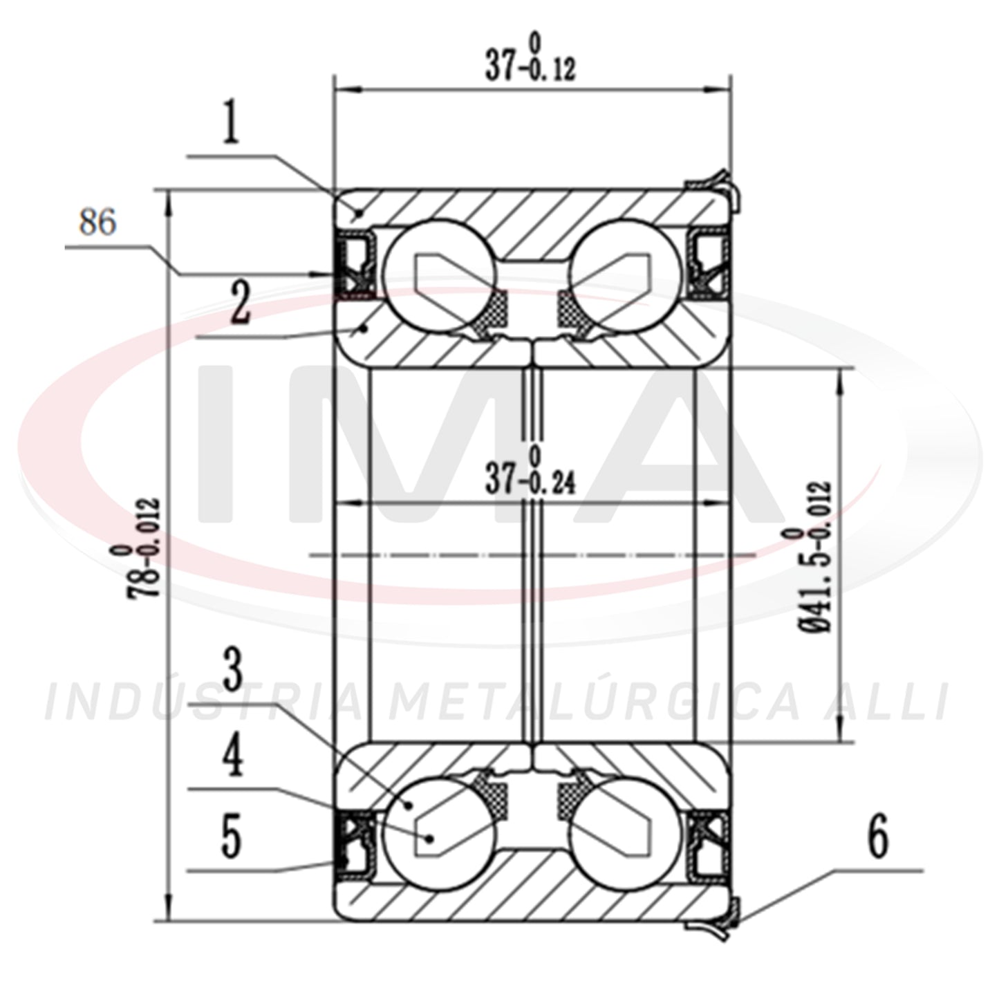 Rolamento Roda Dianteiro Duplo C/ABS