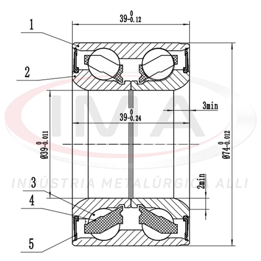 Double Front Wheel Bearing