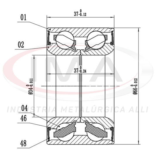 Double Front Wheel Bearing