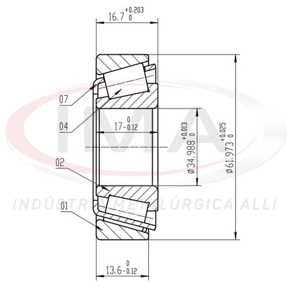 Front Wheel Bearing Cap/Cone